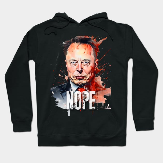 Elon Musk: Incompetence or Poor Leadership on a Dark Background Hoodie by Puff Sumo